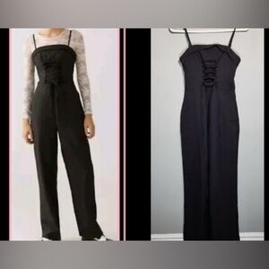 Urban Outfitters Women’s Black Strappy Jumpsuit, Medium.